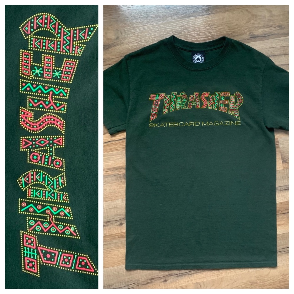 🛹Thrasher 100% cotton Size -S EUC No flaws to 📝 Live to Skate  Skate or Die